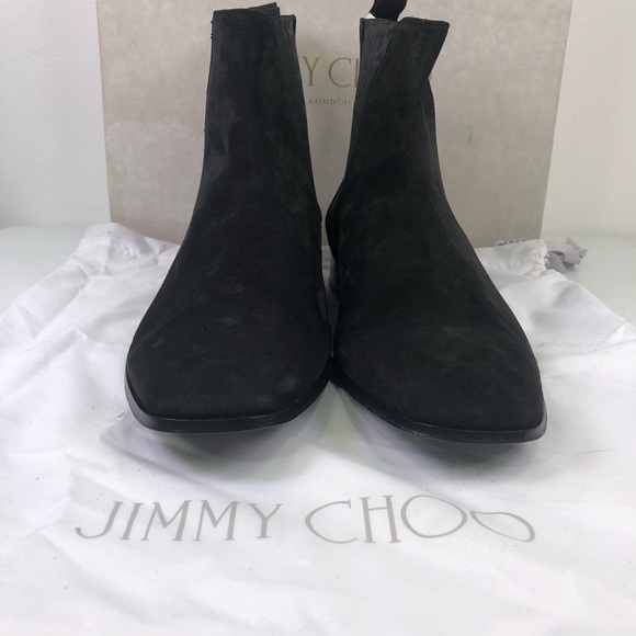 JIMMY Choo Men’s Sawyer Black Suede Ankle Boots - Picture 4 of 8